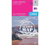 Landranger Active 9 Cape Wrath, Durness & Scourie Map With Digital Version - Pink, Pink One Size