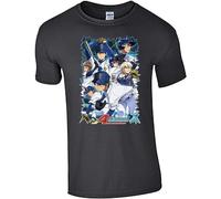 capeclain Ace of The Diamond Anime Unisex T-Shirt Unisex 100% Cotton Short-Sleeve T-Shirts Black L