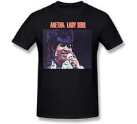 capeclain Aretha Franklin Lady Soul 2015 Poster Unisex 100% Cotton Short-Sleeve T-Shirts Black L