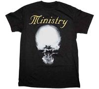 capeclain Ministry Mind Skull T-Shirt Black Unisex 100% Cotton Short-Sleeve T-Shirts Black S