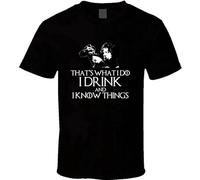capeclain Tyrion Lannister It's What I Do I Drink and I Know Things Got Unisex 100% Cotton Short-Sleeve T-Shirts Black XXXL