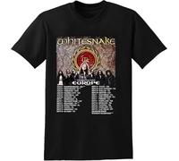 capeclain Whitesnake The Farewell Tour Fashion Unisex 100% Cotton Short-Sleeve T-Shirts Black XL