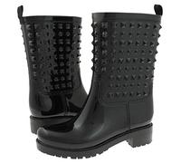 Capelli New York Ladies Studded Mid-Calf Rain Boot Black 10