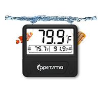 capetsma Aquarium Thermometer Digital Fish Tank Thermometer Large LCD Screen Records High & Low Water Temperature in 24 hrs