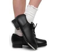Capezio 443 Black Tic Tap Toe Tap Shoes LH 6 L