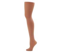 Capezio Ultra Soft Footed Tights For Women, Professional Dance Tights, Nylon Tights For Dance Performances & Studio Time, Comfy Design With Self-Knit Waistband - Suntan, Size S-M