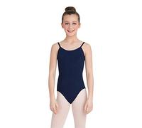 Capezio Big Girls' Classics Camisole Leotard with Adjustable Straps, Navy Blue, Medium (7-8) US