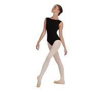 Capezio Boat Neck Camisole Dance Leotard, ENB Collection, Classic, Stretchy, Close-Fitting, Sleeveless, Black Ballet Leotards for Women, Jazz, Contemporary, Tap, Dancing, CC220, Adult Medium, Black