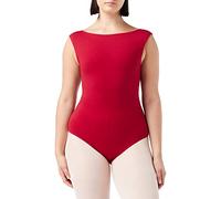 Capezio Women's Boat Neck Camisole Leotard - Multipurpose Gymnastics & Ballet Leotard With Elegant Neckline, Garnet, S (Small)