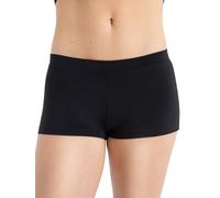 Capezio Boy Cut Low Rise Shorts, TB113 Mini Yoga Shorts for Women, Micro Short Activewear for Dance, Workouts, Gym, Exercise, Hot Pants, Black, X-Small