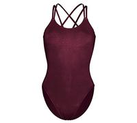 Capezio Camisole Leotard With Double Back Strap, Stylish Dance or Gymnastic Leotard, Scoop Neckline Dance Leotard Women Can Wear For Ballet, Jazz & Other Dance Styles - Burgundy, L (Large)