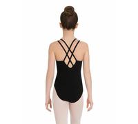 Capezio Girl's CC123C Leotard, Black, Child Intermediate
