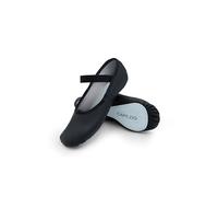 Capezio Daisy Ballet Shoe - Soft Leather Upper, Durable Suede Outsole, Comfortable Fit for Dance Practice and Performance, Black,10 M US, 8 UK