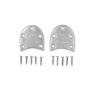 Capezio Unisex's Duo Tone Heel Taps Cup, Silver, 2