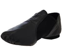 Capezio E-Series Jazz Shoes With Easy Slip-On Design, Classic Unisex Jazz Shoe With Split Sole For Convenience & Easy Wearing, Durable Leather Dance Shoes - Black, Size 6