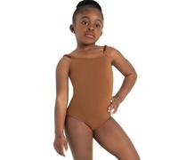 Capezio girls Camisole Leotard W/Adjustable Straps - Girls, Brown, XL