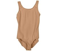 Capezio Girls' Team Basic Tank Leotard Jumpsuit, Light Suntan, M