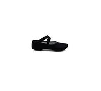 Capezio Hanami Canvas Split Sole Ballet Shoes for Girls Women No Drawstring Leather Sole Elasticated Flat Ballet Shoes for Dance Yoga Gymnastics 2037 Black 7.5 UK