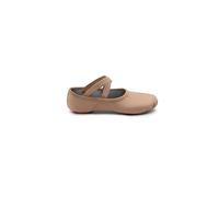 Capezio Hanami Canvas Split Sole Ballet Shoes for Girls Women No Drawstring Leather Sole Elasticated Flat Ballet Shoes for Dance Yoga Gymnastics 2037 Nude 12 UK