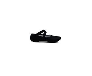 Capezio Hanami Canvas Split Sole Ballet Shoes for Girls Women No Drawstring Leather Sole Elasticated Flat Ballet Shoes for Dance Yoga Gymnastics 2037 Black 2 UK