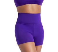 Capezio High Waisted Shorts, Purple, Large
