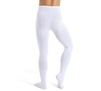 Capezio Knit Footed Dance Tights for Men with Back Seam, Dyeable Opaque Mens Tights for Ballet, Dancing, Contemporary, Costume, MT11, White, Adults Medium