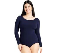Capezio Long Sleeve Leotard, Navy, Large