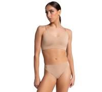Capezio Seamless Clear Back Bras For Women, Dance & Sports Bras Women, Wear Under Leotards, Double-Layered Support Bra Detachable Clear Back Strap & Adjustable Shoulder Straps - Nude, M (Medium)