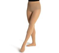 Capezio Studio Basics Footed Ballet Tights, Women's Classic, Seamless, Soft, Stretchy Dance Tights with Self Knit Waistband for Women, Jazz, Dancing, 1825