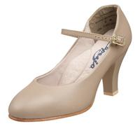 Capezio Theatrical Footlight Character Dance Shoes, Elegant 3” Heel Dance Shoes In High-Quality Leather, Classic Character Shoe For Ballroom Dance, Latin Dance & More - Tan, Size 9.5