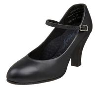 Capezio Theatrical Footlight Character Dance Shoes, Elegant 3” Heel Dance Shoes In High-Quality Leather, Classic Character Shoe For Ballroom Dance, Latin Dance & More - Black, Size 6
