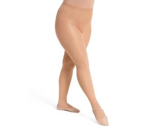 Capezio Ultra Soft Transition Tight,Transition Tights For Women,Footless or Footed Women’s Tights For Dance Performance,Versatile & Supportive Self-Knit Waistband Tights-Toasted Almond,L-XL(Large-XL)