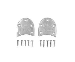 Capezio Unisex's Duo Tone Heel Taps Cup, Silver, 1