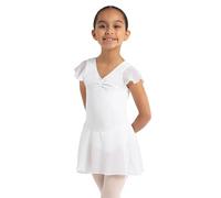 Capezio Women 11305C Flutter Sleeve Dress - WHITE, Small