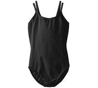 Capezio Women CC123C Dbl Strap Cami Leo - Black, Medium (7-8)