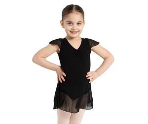Capezio Women's 11305c Flutter Sleeve Dress, Black, XS UK