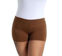 Capezio Women's Boy Cut Low Rise Shorts, Brown, M
