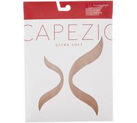 Capezio Women's Footless Tight W Self Knit Waist Band, 30 den, Light Suntan, L-XL (Pack of 3)