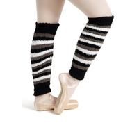Capezio Women's Harmonie 18" Striped Pamper Legwarmer, Gray, One Size