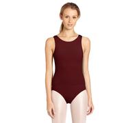 Capezio Women's High-Neck Tank Leotard, Burgundy, M