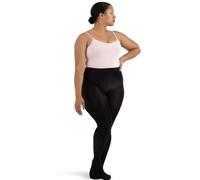 Capezio Women's Hold & Stretch Plus Footed Tights, Black, 3X