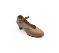 Capezio Women’s Junior Footlight Character Dance Shoes, Professional Dance Shoes For Women Suitable For Many Dance Styles, Comfortable & Supportive Dance Heels - Beige (Caramel), Size 6