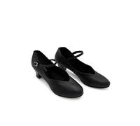 Capezio Women's 1.5" Jr. Footlight Character Shoe Black, 8.5, Medium