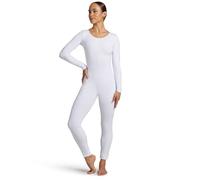 Capezio Women's Long Sleeve Unitard, White, Medium