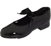 Capezio Women's N625 Jr. Tyette Tap Shoe, Black Patent, 7.5 Wide Toddler