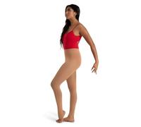 Capezio Women's Self Knit Waist Stirrup Tight, Caramel, L