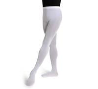 Capezio Women's Studio Basics Tights with Feet, White, S-M