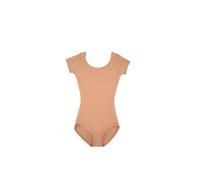 Capezio Women's Team Basic Short Sleeve Leotard, Light Suntan, Small