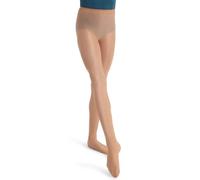 Capezio Women's Ultra Shimmery Footed Tight, Light Toast, M