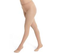 Capezio Ultra Soft Transition Tight,Transition Tights For Women,Footless or Footed Womens Tights For Dance Performance,Versatile & Supportive Self-Knit Waistband Tights-Light Suntan,S-M(Small-Medium)